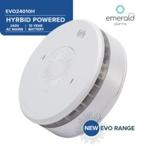 Emerald EVO Smoke Alarm 240V or 10 Year Battery Powered  EVO24010H WITH RF MODULE